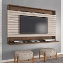 Ver imagem 1 de Painel Ripado para Tv até 50 Pol 136 X 91 Cm Mdp Carvalho