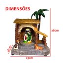Ver imagem 3 de Presepio Natal Sagrada Familia Iluminado Decoraçao Som Natalina Acende Gira Manjedoura Casa Loja Mes