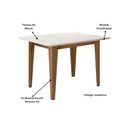 Ver imagem 7 de Conjunto Sala de Jantar Retangular Mesa Kate 120cm e 04 Cadeiras Josi Poliman Móveis