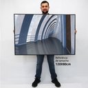 Ver imagem 3 de Quadro Decorativo em Canvas Arquitetura Corredor Minimalista TaColado Moldura Madeira 120 x 80cm