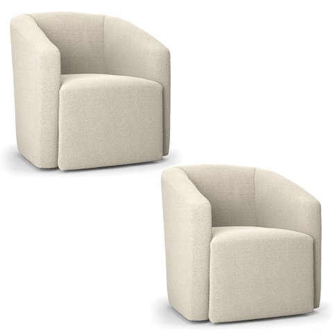 Poltrona Decorativa Orgânica Kit 2 Stella Max Bouclê D03 - D’Rossi