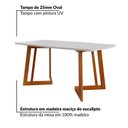 Ver imagem 6 de Conjunto Sala de Jantar Califórnia 6 Lugares Retangular Madeira Maciça Dakota Marrom/Caramelo/Castor/Off White