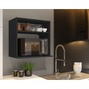 Ver imagem 2 de Suporte Base para Forno Micro-ondas Moderno Preto