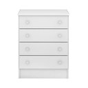 Ver imagem 7 de Conjunto Infantil Aurora Branco/branco: Cômoda 4 Gavetas Aurora + Guarda-roupa Aurora 2 Portas