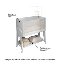 Mini Berço Multifuncional 5 em 1 Amore com Colchão - Branco - 2