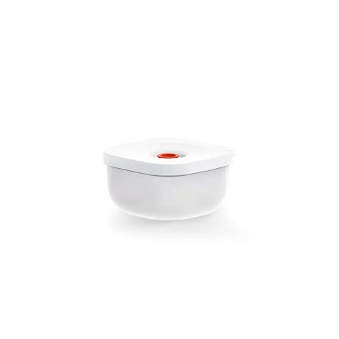 Recipiente Raso a Vácuo com Válvula Freezer Geladeira Small 12,5 X 12,5 X H7 Cm - 450 Ml - Saveit Gu