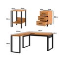 Ver imagem 2 de Kit Mesa Escritório Gaveteiro e Mesa Lateral 100% MDF Pradel
