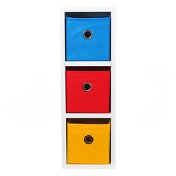 Mesa de Cabeceira de 18x55x30cm C/ Caixas Colorida - 5