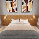 Ver imagem 2 de Cabeceira para Cama King Ripada Quarto Manila com Led Nature