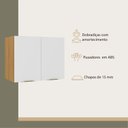 Ver imagem 5 de Armário Aéreo 2 Portas Cozinha 70cm Marrom/Lamina Mel/Branco