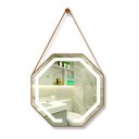 Ver imagem 1 de Espelho Adnet Octogonal com Alça Iluminação Led Design Moderno