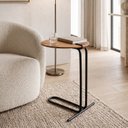 Ver imagem 1 de Mesa de Apoio Lateral 70 x 40 cm Pilar Cinamomo e Preto