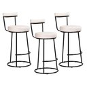 Ver imagem 1 de Kit 3 Banquetas Miami 96cm Couríssimo Branco - Salaone