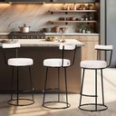 Ver imagem 2 de Kit 3 Banquetas Miami 96cm Couríssimo Branco - Salaone