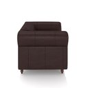 Ver imagem 6 de Poltrona Decorativa Sala de Estar Stanford Chesterfield Pés de Madeira Couro Wine Vinho G58 - Gran B