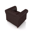 Ver imagem 7 de Poltrona Decorativa Sala de Estar Stanford Chesterfield Pés de Madeira Couro Wine Vinho G58 - Gran B