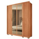 Ver imagem 2 de Guarda-Roupa 4 Portas e 3 Gavetas com Vidro Reflecta New Centurium Marrom/Freijó
