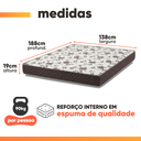 Ver imagem 4 de Cama Box Casal Colchão Espuma D33 Marquês 138x188x57cm Marrom Umaflex - Suporta até 90kg por