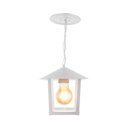 Ver imagem 3 de Lustre Pendente Blumenau Colonial Nina Quadrado Vidro Liso E27 Bivolt Branco