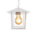 Ver imagem 2 de Lustre Pendente Blumenau Colonial Nina Quadrado Vidro Liso E27 Bivolt Branco