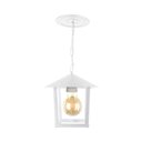 Ver imagem 4 de Lustre Pendente Blumenau Colonial Nina Quadrado Vidro Liso E27 Bivolt Branco