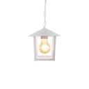 Ver imagem 1 de Lustre Pendente Blumenau Colonial Nina Quadrado Vidro Liso E27 Bivolt Branco