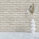 Ver imagem 1 de Papel de Parede Adesivo Tijolinho 3d Rústico Tons Bege 12m