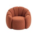 Ver imagem 4 de Poltrona Decorativa Curva Orgânica Serena Bouclê Terracota - Montanari'S Decor