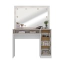 Ver imagem 3 de Penteadeira Camarim com Espelho e LED 4 Gavetas Flex Isis Multimóveis MP6099 Branco/Madeirado