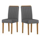 Ver imagem 1 de Kit 2 Cadeiras Sala de Jantar Ana Ype/veludo Cinza