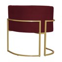 Ver imagem 4 de Poltrona para Sala de Estar com Base Metal Dourada Keren - Suede - Sv Decor: Bordo