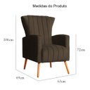 Ver imagem 7 de Kit 02 Poltrona Pés de Palito Melinda Veludo