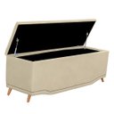 Ver imagem 3 de Calçadeira Baú Queen Estofada Maitê Veludo