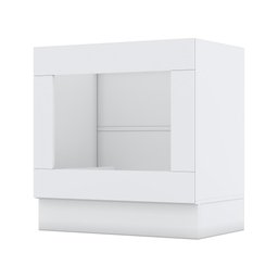 Balcão 80 cm Organizador 1 Nicho Forno Embutido Cozinha Modulada Americana 100% MDF Cor Branco - 1