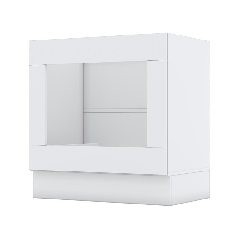 Balcão 80 cm Organizador 1 Nicho Forno Embutido Cozinha Modulada Americana 100% MDF Cor Branco