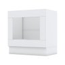Balcão 80 cm Organizador 1 Nicho Forno Embutido Cozinha Modulada Americana 100% MDF Cor Branco - 1