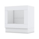 Ver imagem 1 de Balcão 80 cm Organizador 1 Nicho Forno Embutido Cozinha Modulada Americana 100% MDF Cor Branco