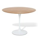 Ver imagem 1 de Mesa de Jantar Saarinen Redonda 90cm Tampo Freijó Base Branca