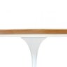 Mesa de Jantar Saarinen Redonda 90cm Tampo Freijó Base Branca - 3