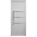 Ver imagem 1 de Porta de alumínio com friso lambril max Branco "D" 210x70