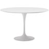 Mesa Jantar Saarinen Redonda 90cm Laca Branca Base Branca - 1