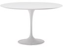 Ver imagem 1 de Mesa Jantar Saarinen Redonda 90cm Laca Branca Base Branca