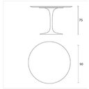 Ver imagem 2 de Mesa Jantar Saarinen Redonda 90cm Laca Branca Base Branca
