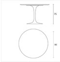 Ver imagem 3 de Mesa de Jantar Saarinen Redonda 110cm Madeira Freijó Base Preta
