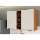Ver imagem 3 de Armário Aéreo 120 Cm Favorita 2 Portas Cinamomo Areia Fosco - Zanzini