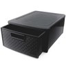 Gaveteiro modular empilhável 32,8cm decoração Rattan Preto - 1