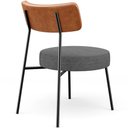 Ver mais imagens de Kit 02 Poltronas Decorativas Sala Estar Fixa Londres L02 Couríssimo Camel Linho Cinza Escuro - Lyam