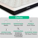 Ver imagem 2 de Cama Box Baú Solteiro Branco e Colchão Dallas Molas Vstore