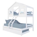 Ver imagem 2 de Treliche Casal/ Solteiro Casinha Dos Sonhos Madeira Maciça Branco Megamobilia