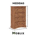 Ver imagem 4 de Cômoda 4 Gavetas Madeira Maciça Carvalho